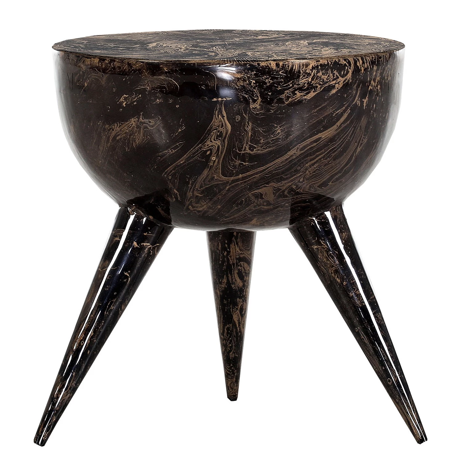 Red Living Bout de canapé Domps - Métal - Imitation marbre noir 3 Red Living Bout de canapé Domps - Métal - Imitation marbre noir