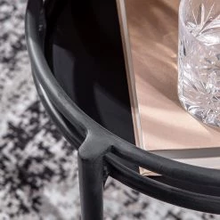 Red Living Bout de canapé Fenay III - Acacia massif / Métal - Acacia / Noir -Meubles de salon Soldes 1000240804 210608 14180800010 MOOD DETAILS P000000001000240804 mood