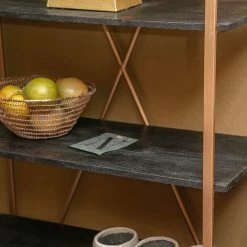 Red Living Étagère Oissel I - Acacia massif / Métal - Acacia noir / Doré 7 Red Living Étagère Oissel I - Acacia massif / Métal - Acacia noir / Doré -Meubles de salon Soldes 1000240810 210113 13380800063 DETAILS P000000001000240810