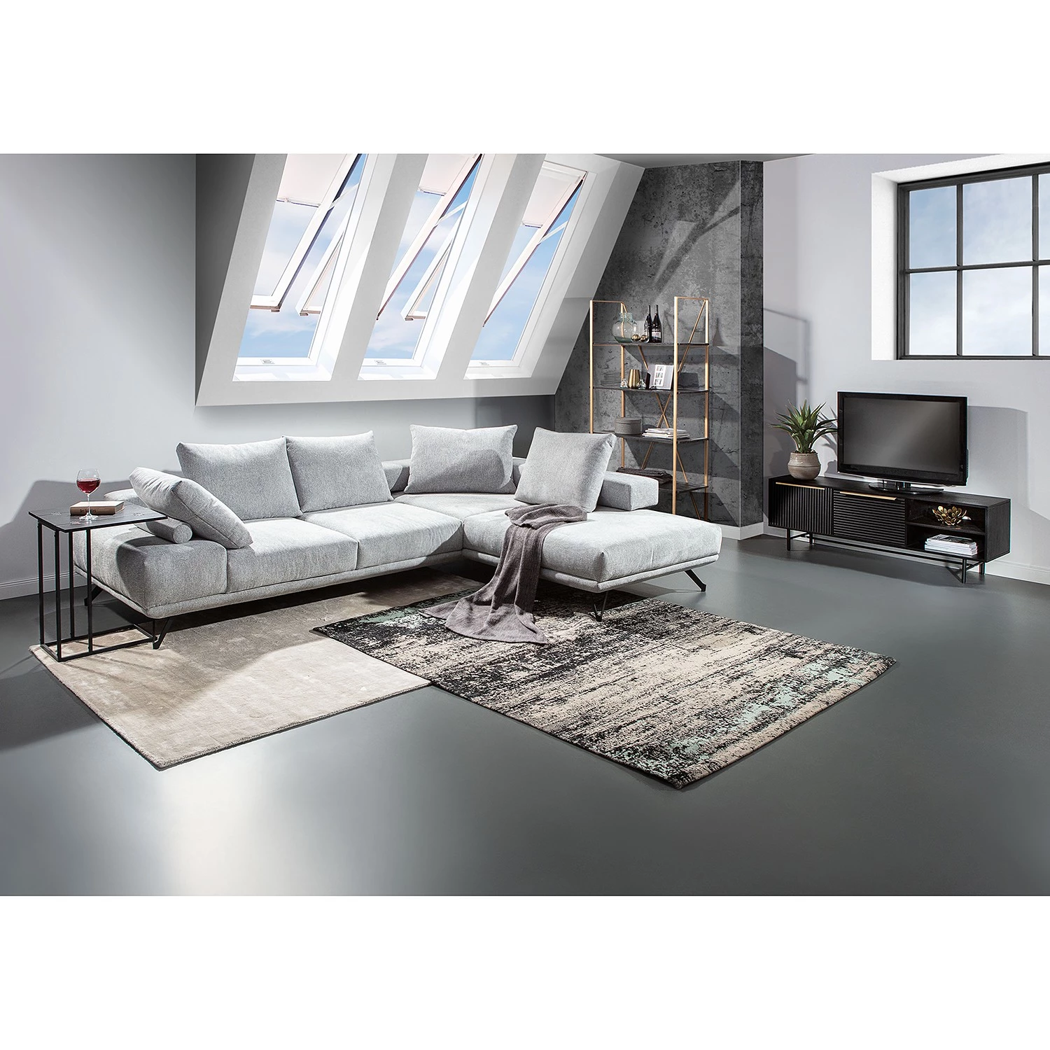 Red Living Étagère Oissel I - Acacia massif / Métal - Acacia noir / Doré 4 Red Living Étagère Oissel I - Acacia massif / Métal - Acacia noir / Doré – Image 2