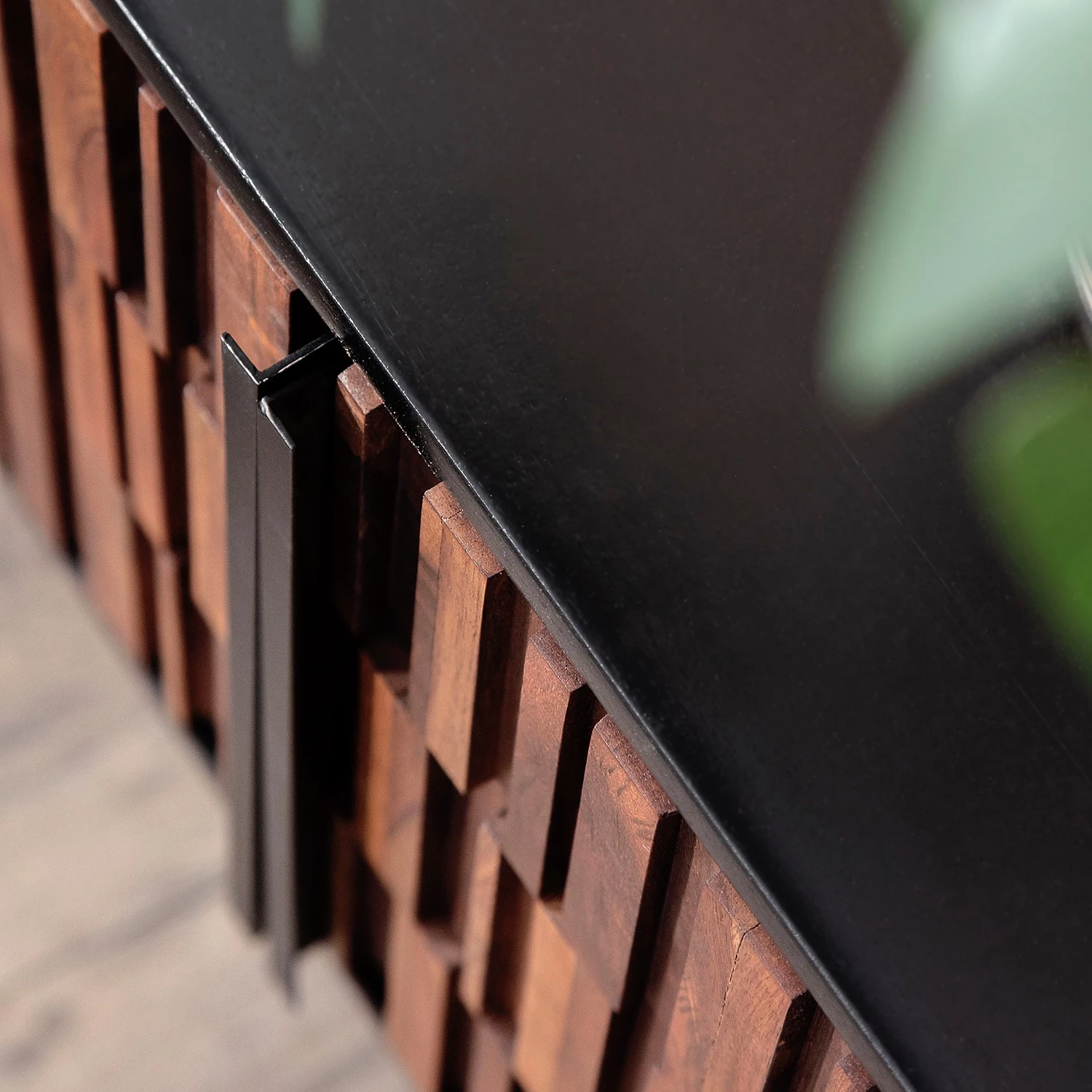 Red Living Meuble TV Sanvic - Sheesham / Acacia massif - Sheesham / Anthracite 7 Red Living Meuble TV Sanvic - Sheesham / Acacia massif - Sheesham / Anthracite – Image 5