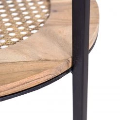 Red Living Bouts de canapé Fenay IV (lot de 2) - Cannage / Acacia massif - Acacia / Noir -Meubles de salon Soldes 1000240820 210113 13393100108 DETAILS P000000001000240820