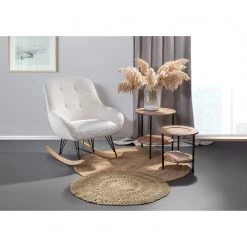 Red Living Bouts de canapé Fenay IV (lot de 2) - Cannage / Acacia massif - Acacia / Noir -Meubles de salon Soldes 1000240820 210322 08430400002 MOOD DETAILS P000000001000240820 mood