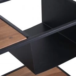 Red Living Table basse Fenay - Acacia massif / Métal - Acacia / Noir -Meubles de salon Soldes 1000240834 210113 13422800198 DETAILS P000000001000240834