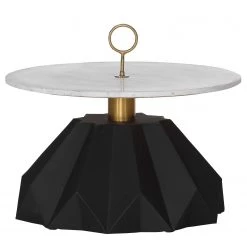 Red Living Table basse Carling II - Marbre / Métal - Marbre blanc / Noir