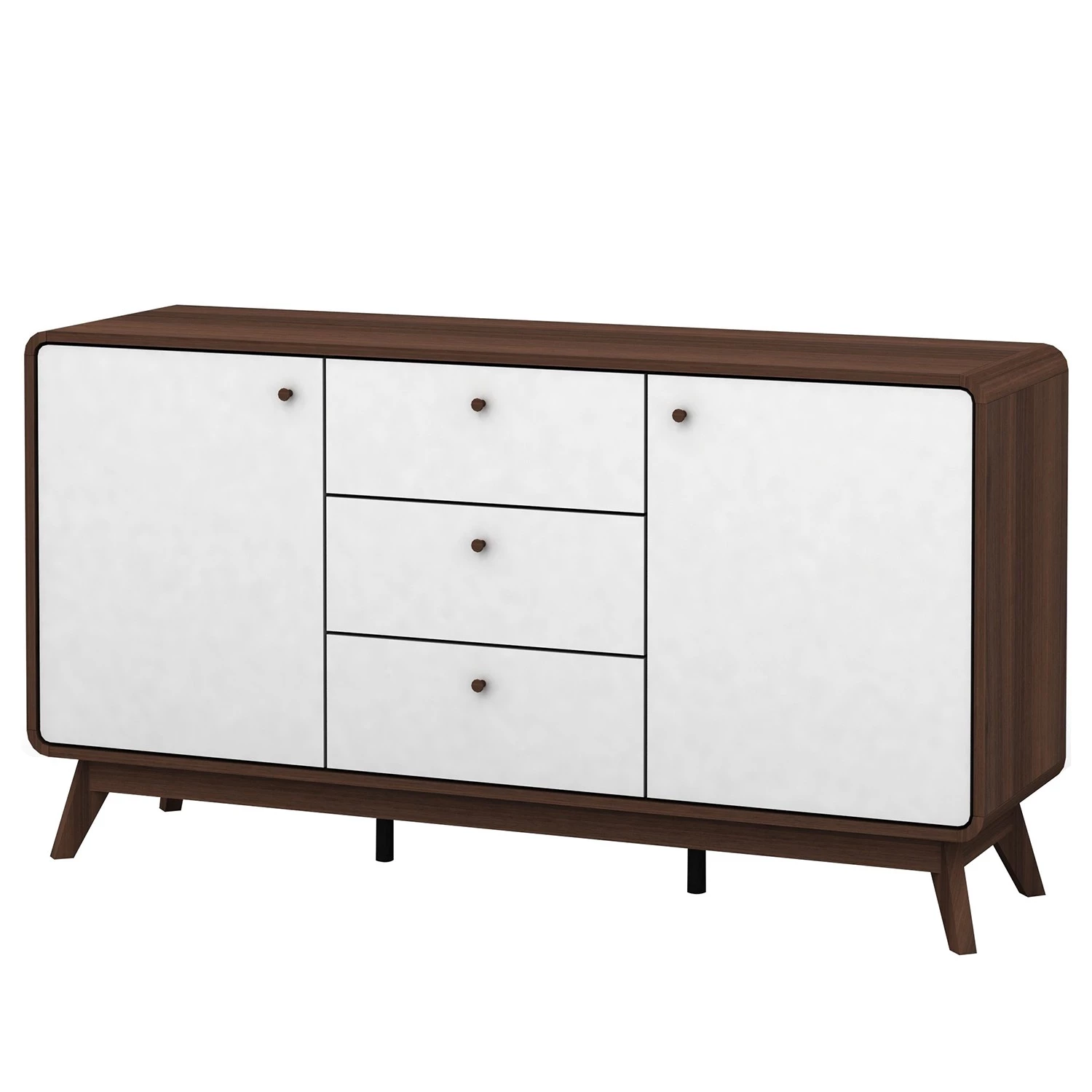 Norrwood Enfilade Chelan - Blanc / Imitation noyer 3 Norrwood Enfilade Chelan - Blanc / Imitation noyer