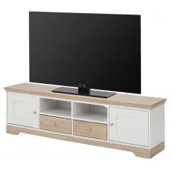 Ridgevalley Meuble TV Rebais II - Blanc / Beige