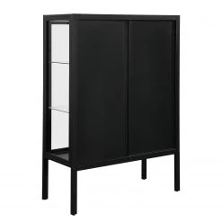 Loftscape Buffet haut Aregno - Verre / Métal - Noir - Largeur : 100 cm 12 Loftscape Buffet haut Aregno - Verre / Métal - Noir - Largeur : 100 cm -Meubles de salon Soldes 1000241524 210113 13522500113 DETAILS P000000001000241524