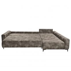 Loftscape Canapé d’angle Venouse - Velours - Velours Insa: Gris minéral - Méridienne courte à droite (vue de face) -Meubles de salon Soldes 1000241693 210127 18194300532 DETAILS P000000001000241693