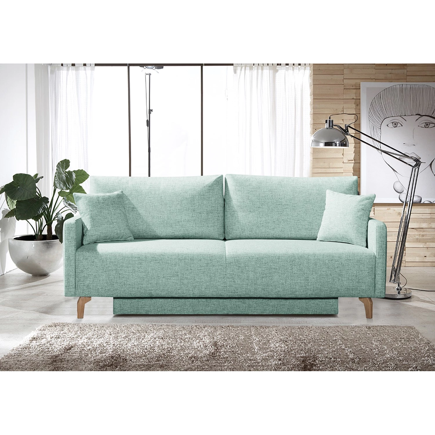 Mørteens Canapé convertible Kauhava - Tissu - Tissu Reela: Bleu clair 8 Mørteens Canapé convertible Kauhava - Tissu - Tissu Reela: Bleu clair – Image 6