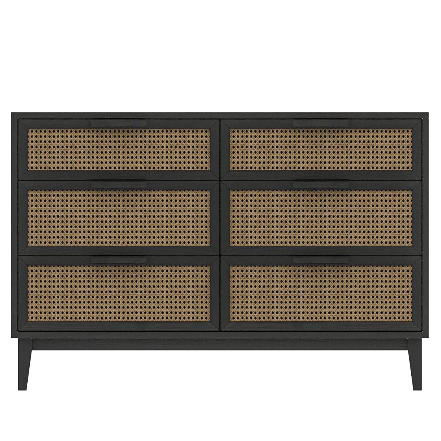 Studio Copenhagen Commode Canee III - Cannage / Placage en bois véritable - Naturel / Chêne noir 4 Studio Copenhagen Commode Canee III - Cannage / Placage en bois véritable - Naturel / Chêne noir – Image 2