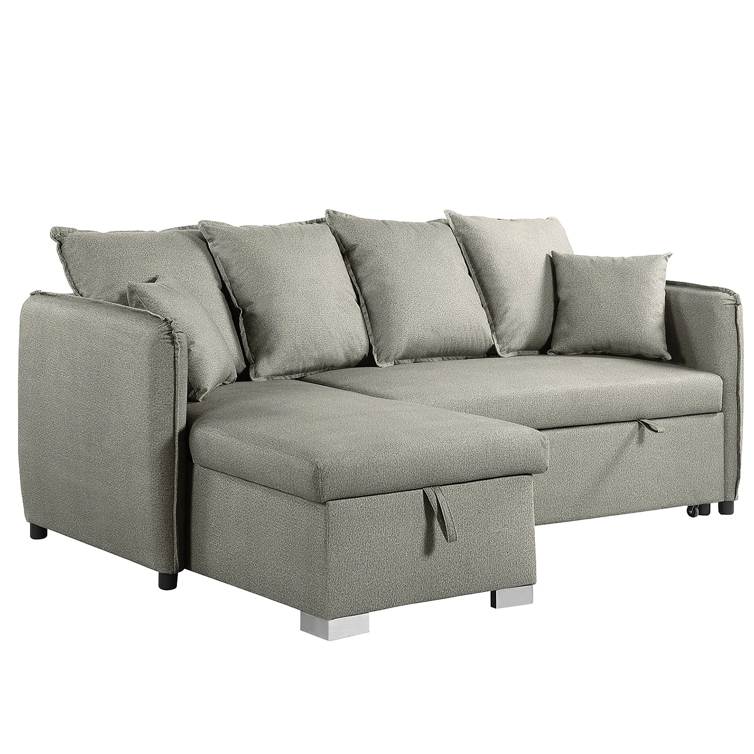 Loftscape Canapé d’angle Lillers - Tissu - Gris lumineux - Méridienne courte à gauche (vue de face) 5 Loftscape Canapé d’angle Lillers - Tissu - Gris lumineux - Méridienne courte à gauche (vue de face) – Image 3