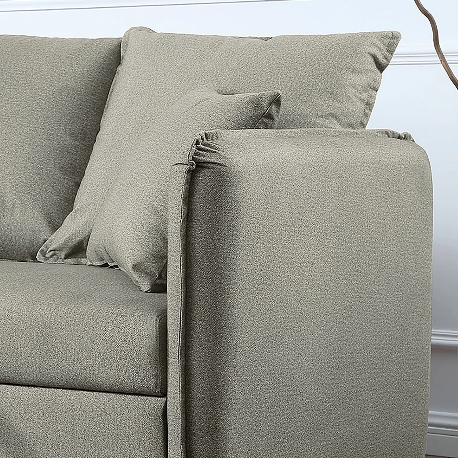 Loftscape Canapé d’angle Lillers - Tissu - Gris lumineux - Méridienne courte à gauche (vue de face) 11 Loftscape Canapé d’angle Lillers - Tissu - Gris lumineux - Méridienne courte à gauche (vue de face) – Image 9