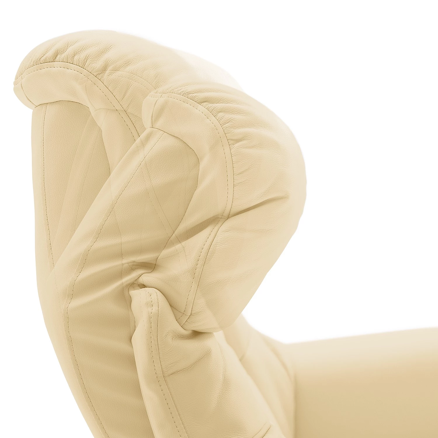 Modoform Fauteuil relax Grunewald III - Cuir véritable / Imitation cuir - Crème 5 Modoform Fauteuil relax Grunewald III - Cuir véritable / Imitation cuir - Crème – Image 3
