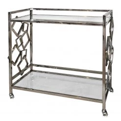 Loftscape Desserte Peillac - Verre / Acier inoxydable chromé