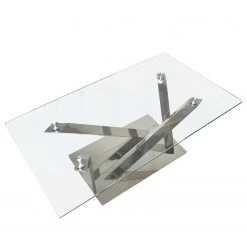 Loftscape Table basse Vareilles I - Verre / Acier inoxydable chromé -Meubles de salon Soldes 1000242736 210121 08254800089 DETAILS P000000001000242736