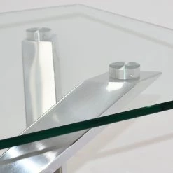 Loftscape Table basse Vareilles I - Verre / Acier inoxydable chromé -Meubles de salon Soldes 1000242736 210121 08255400091 DETAILS P000000001000242736