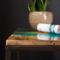 Wolf-Möbel Bout de canapé Tarnac - Résine / Métal - Vert -Meubles de salon Soldes 1000243171 220617 023 MOOD DETAILS P000000001000243171 mood