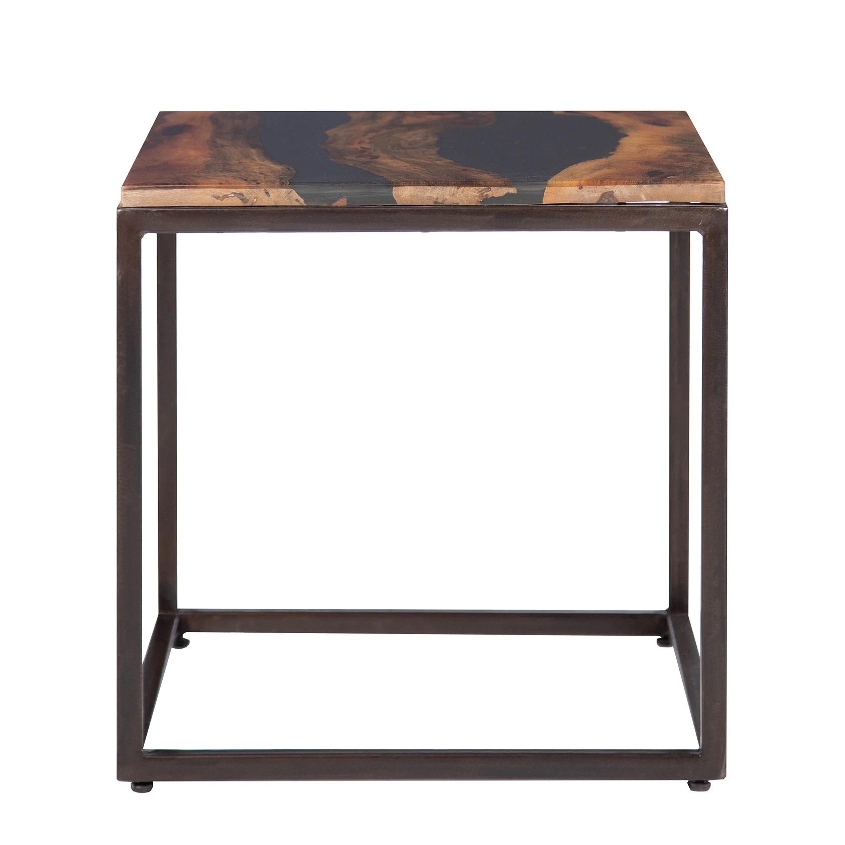 Wolf-Möbel Bout de canapé Tarnac - Résine / Métal - Gris 9 Wolf-Möbel Bout de canapé Tarnac - Résine / Métal - Gris – Image 7