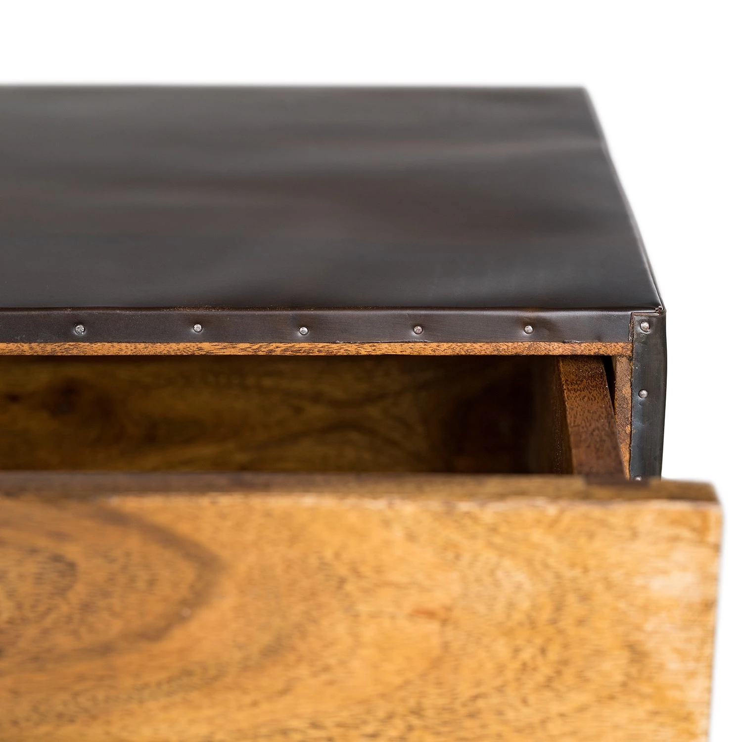 Wolf-Möbel Commode Bazac - Acacia massif - Acacia / Gris foncé 10 Wolf-Möbel Commode Bazac - Acacia massif - Acacia / Gris foncé – Image 8