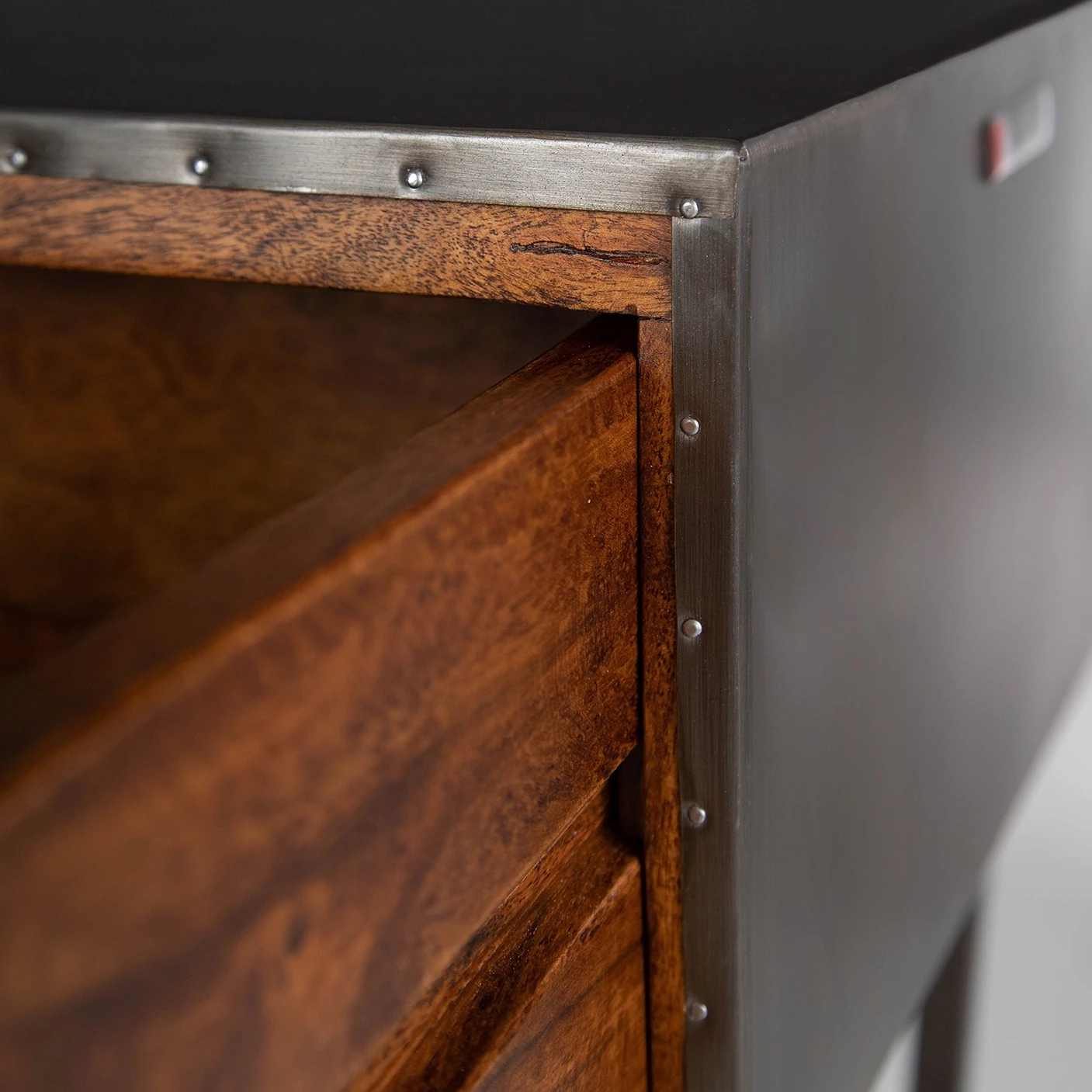 Wolf-Möbel Console Bazac - Acacia massif - Acacia / Gris foncé 13 Wolf-Möbel Console Bazac - Acacia massif - Acacia / Gris foncé – Image 11