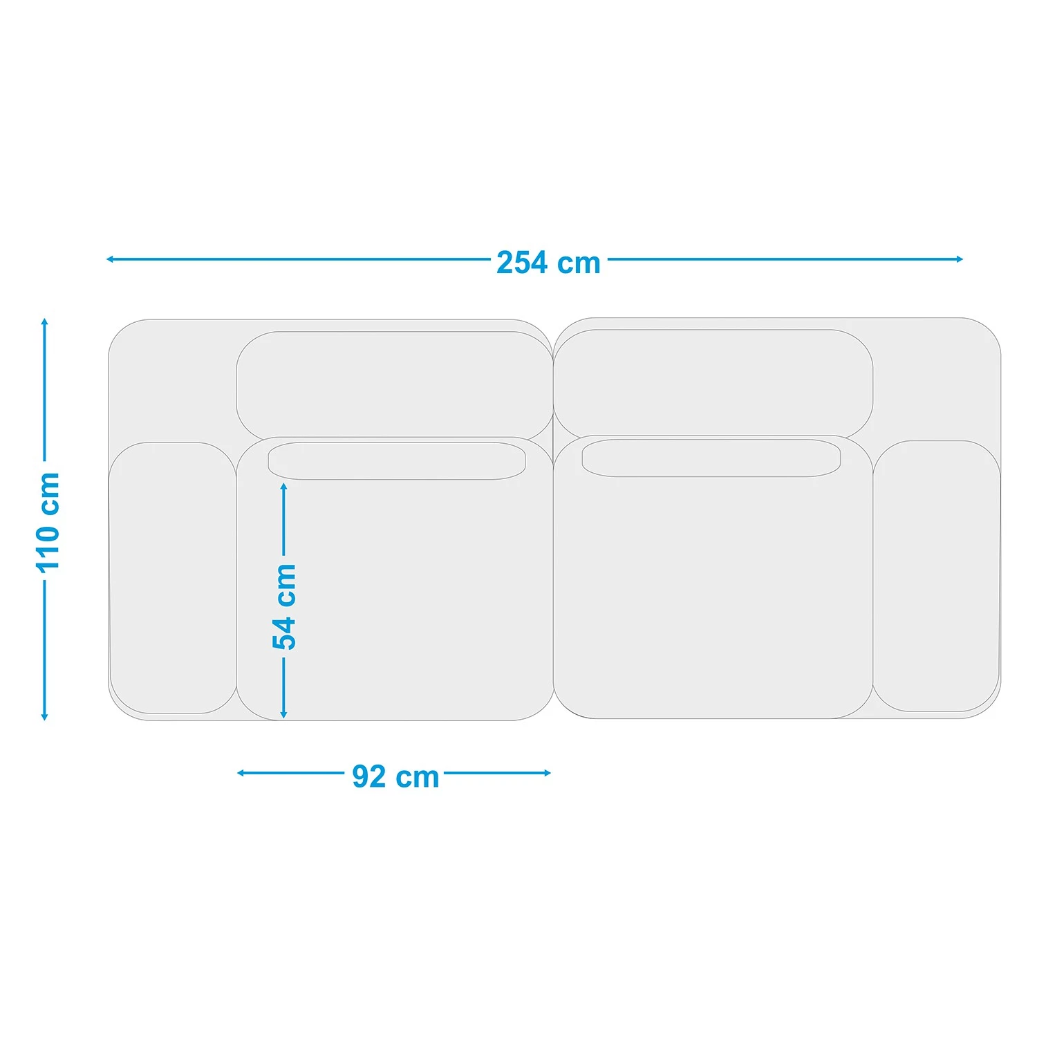 Fredriks Canapé Lirac (3 places) - Tissu - Tissu Sogol: Gris 15 Fredriks Canapé Lirac (3 places) - Tissu - Tissu Sogol: Gris – Image 13
