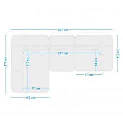 Fredriks Canapé d’angle Lirac - Tissu - Tissu Sogol: Gris - Méridienne courte à droite (vue de face) -Meubles de salon Soldes 1000243287 210330 18220700775 SKETCH DETAILS P000000001000243287 sketch