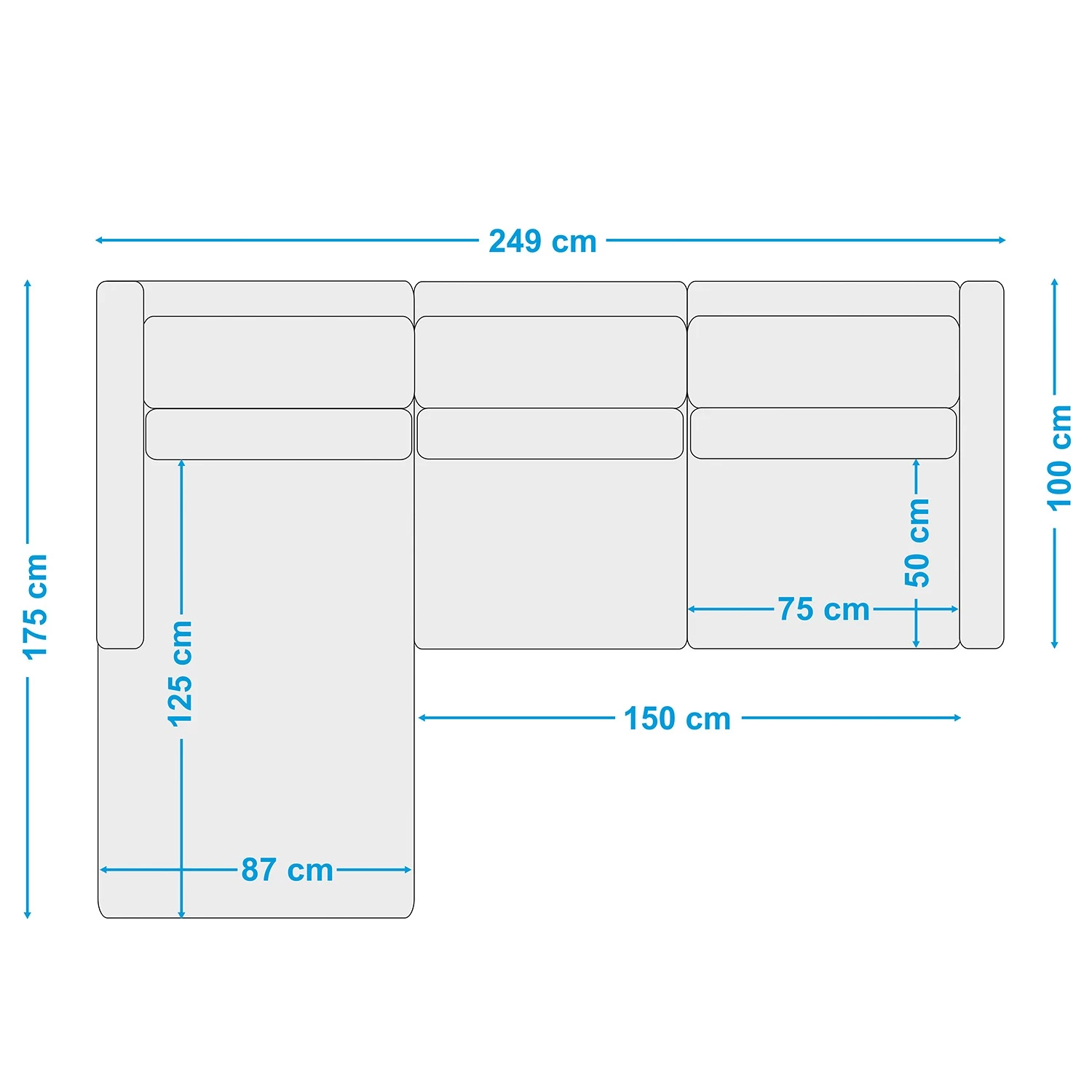 Fredriks Canapé d’angle Garlin - Tissu - Tissu Sogol: Vert - Méridienne courte à gauche (vue de face) 13 Fredriks Canapé d’angle Garlin - Tissu - Tissu Sogol: Vert - Méridienne courte à gauche (vue de face) – Image 11