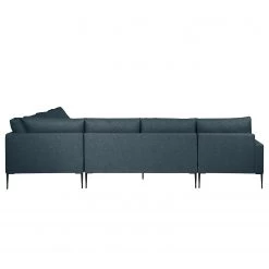 Fredriks Canapé panoramique Garlin - Tissu - Tissu Sogol: Bleu foncé - Méridienne courte à gauche / longue à droite (vue de face) -Meubles de salon Soldes 1000243342 210330 18225901470 DETAILS P000000001000243342