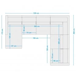 Fredriks Canapé panoramique Garlin - Tissu - Tissu Sogol: Bleu foncé - Méridienne courte à gauche / longue à droite (vue de face) -Meubles de salon Soldes 1000243342 210330 18225901478 SKETCH DETAILS P000000001000243342 sketch