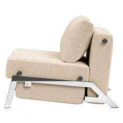 Innovation Möbel Fauteuil convertible Cubed - Tissu Linen: 612 Sand Grey - Chrome brillant -Meubles de salon Soldes 1000244293 210319 10172100022 DETAILS P000000001000244293