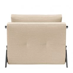 Innovation Möbel Fauteuil convertible Cubed - Tissu Linen: 612 Sand Grey - Chrome brillant -Meubles de salon Soldes 1000244293 210319 10172100023 DETAILS P000000001000244293