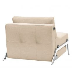 Innovation Möbel Fauteuil convertible Cubed - Tissu Linen: 612 Sand Grey - Chrome brillant -Meubles de salon Soldes 1000244293 210319 10172100024 DETAILS P000000001000244293