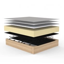 Innovation Möbel Fauteuil convertible Cubed - Tissu Linen: 612 Sand Grey - Chrome brillant -Meubles de salon Soldes 1000244293 210319 10172200025 DETAILS P000000001000244293