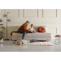 Innovation Möbel Canapé convertible Sigmund - Tissu - Tissu Kenya: Gravel - Chêne clair -Meubles de salon Soldes 1000244306 210218 15103200301 MOOD DETAILS P000000001000244306 mood