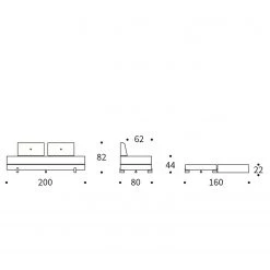 Innovation Möbel Canapé convertible Sigmund - Tissu - Tissu Kenya: Gravel - Chêne clair -Meubles de salon Soldes 1000244306 210218 15111300312 SKETCH DETAILS P000000001000244306 sketch