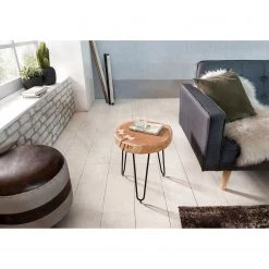 Naturoo Bout de canapé Loudet - Acacia massif / Métal - Acacia / Noir -Meubles de salon Soldes 1000244851 210202 14510800044 MOOD DETAILS P000000001000244851 mood