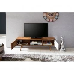 Naturoo Meuble TV Messas - Sheesham massif - Sheesham / Blanc 12 Naturoo Meuble TV Messas - Sheesham massif - Sheesham / Blanc -Meubles de salon Soldes 1000244867 210202 14543300117 MOOD DETAILS P000000001000244867 mood