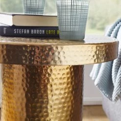 Loftscape Bout de canapé Lorquin - Aluminium - Doré -Meubles de salon Soldes 1000244868 210202 14545200124 DETAILS P000000001000244868