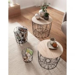 Norrwood Bouts de canapé Veranne I (lot de 4) - Imitation chêne / Noir 9 Norrwood Bouts de canapé Veranne I (lot de 4) - Imitation chêne / Noir -Meubles de salon Soldes 1000244887 210202 15005700253 MOOD DETAILS P000000001000244887 mood