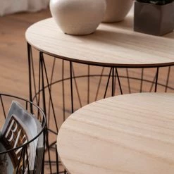 Norrwood Bouts de canapé Veranne I (lot de 4) - Imitation chêne / Noir 10 Norrwood Bouts de canapé Veranne I (lot de 4) - Imitation chêne / Noir -Meubles de salon Soldes 1000244887 210202 15005900254 DETAILS P000000001000244887