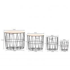 Norrwood Bouts de canapé Veranne I (lot de 4) - Imitation chêne / Noir 11 Norrwood Bouts de canapé Veranne I (lot de 4) - Imitation chêne / Noir -Meubles de salon Soldes 1000244887 210202 15010300255 SKETCH DETAILS P000000001000244887 sketch