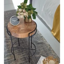 Red Living Bout de canapé Helette - Acacia massif / Métal - Acacia / Noir 9 Red Living Bout de canapé Helette - Acacia massif / Métal - Acacia / Noir -Meubles de salon Soldes 1000244891 210202 15020800275 MOOD DETAILS P000000001000244891 mood