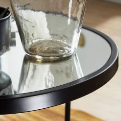 Loftscape Bout de canapé Menglon - Verre / Métal - Noir -Meubles de salon Soldes 1000244898 210202 15042300317 DETAILS P000000001000244898