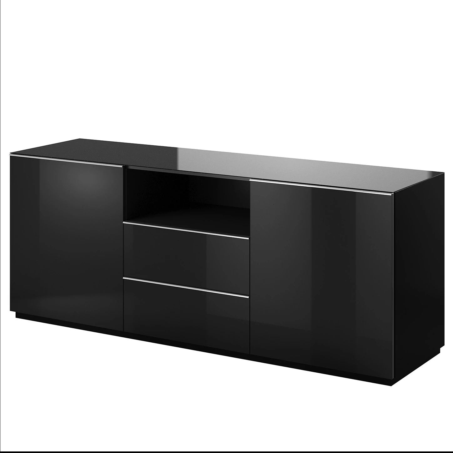 Loftscape Buffet Habas I - Verre - Noir 3 Loftscape Buffet Habas I - Verre - Noir