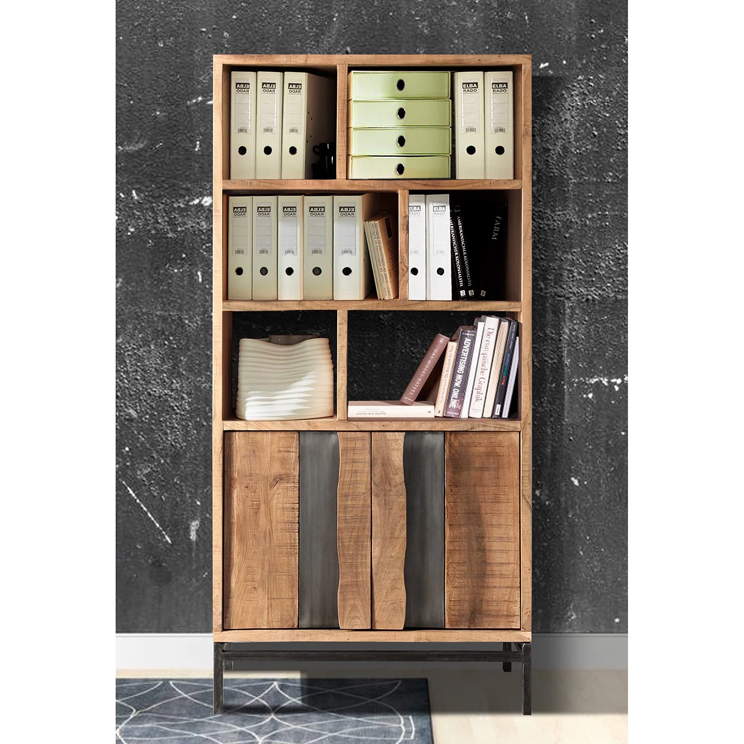 Ars manufacti Étagère de bureau Domme - Acacia massif / Fer - Acacia / Anthracite 10 Ars manufacti Étagère de bureau Domme - Acacia massif / Fer - Acacia / Anthracite – Image 8