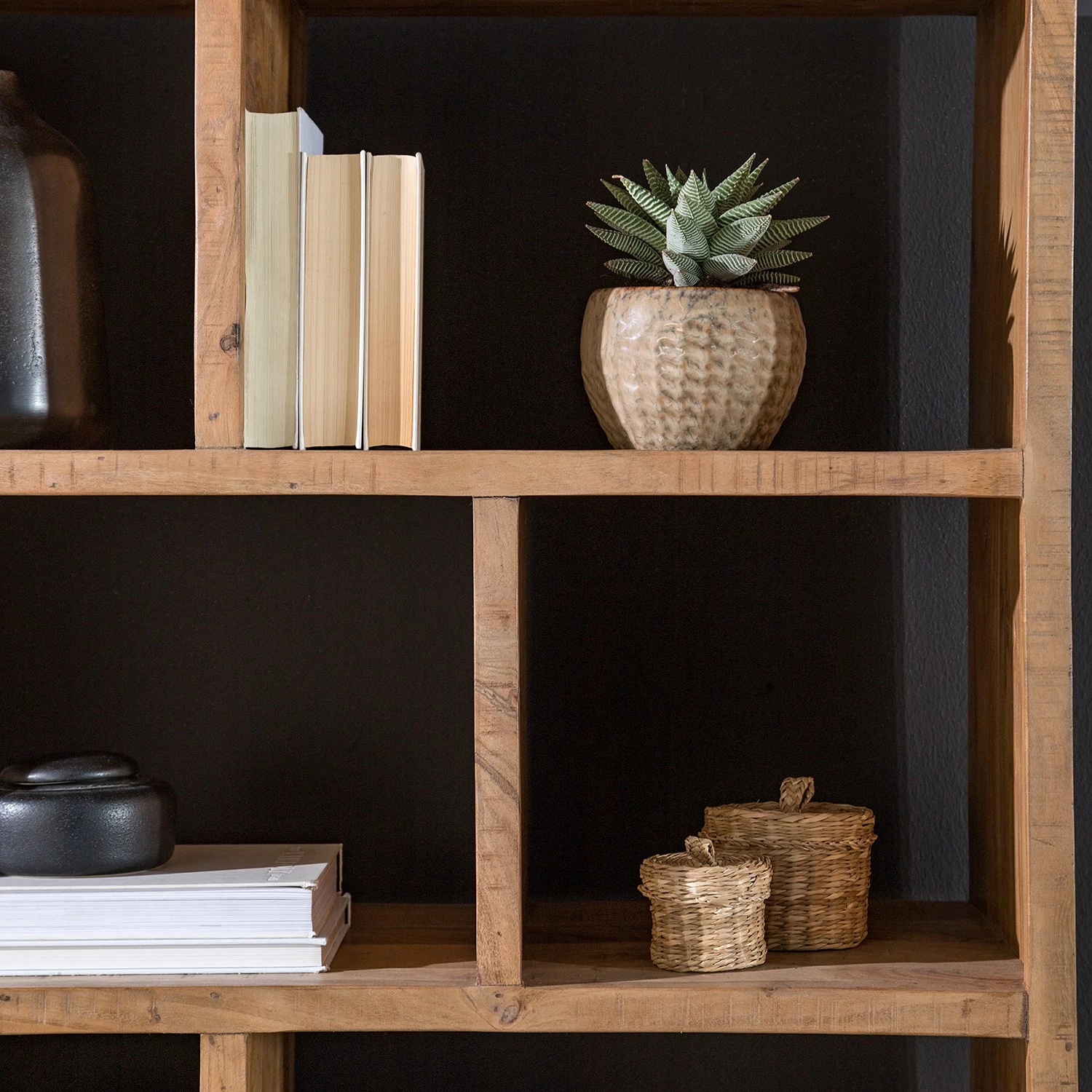 Ars manufacti Étagère de bureau Domme - Acacia massif / Fer - Acacia / Anthracite 8 Ars manufacti Étagère de bureau Domme - Acacia massif / Fer - Acacia / Anthracite – Image 6