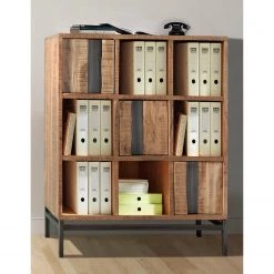 Ars manufacti Étagère de bureau Domme II - Acacia massif / Fer - Acacia / Anthracite -Meubles de salon Soldes 1000246834 211001 14353700034 MOOD DETAILS P000000001000246834 mood