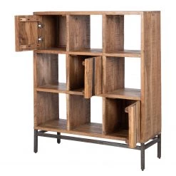 Ars manufacti Étagère de bureau Domme II - Acacia massif / Fer - Acacia / Anthracite -Meubles de salon Soldes 1000246834 220406 032 DETAILS P000000001000246834