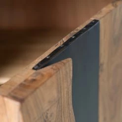 Ars manufacti Étagère de bureau Domme II - Acacia massif / Fer - Acacia / Anthracite -Meubles de salon Soldes 1000246834 220406 036 DETAILS P000000001000246834